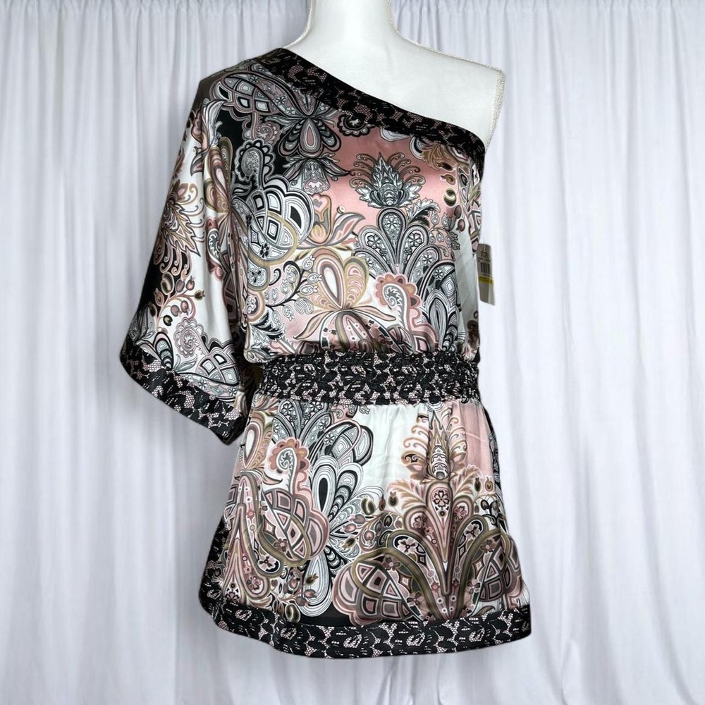 Grass Collection Off Shoulder Flare Sleeve Mini Dress Y2K NWT